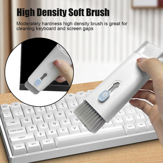 Mini Portable Multi-Functional 7 In 1 Cleaning Tool Kit For Keybaord, Mobile, Earbuds